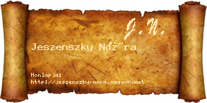 Jeszenszky Nóra névjegykártya