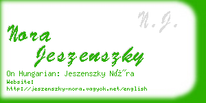 nora jeszenszky business card